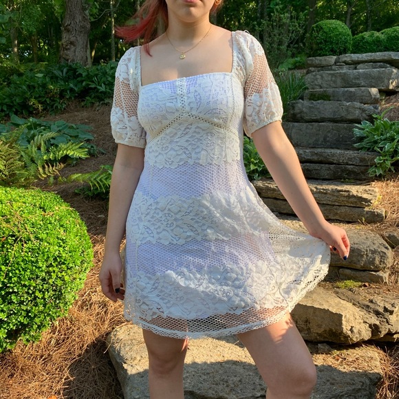 Free people lace off the shoulder dress - Picture 1 of 4